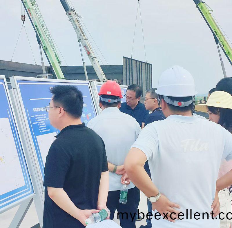 热烈欢(huan)迎(ying)各(ge)领导视(shi)察(cha)我(wo)司(si)承建(jian)的南(nan)漪湖(hu)污水(shui)处(chu)理项目(mu)